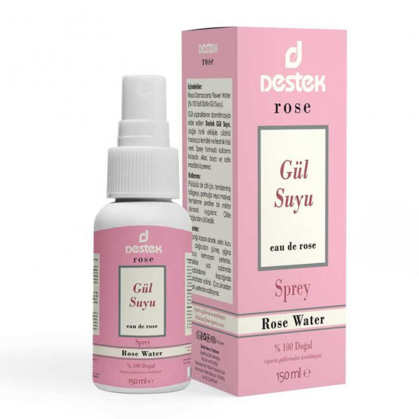 Destek Gül Suyu Sprey 150 ml (%100 Doğal) ürün görseli 1