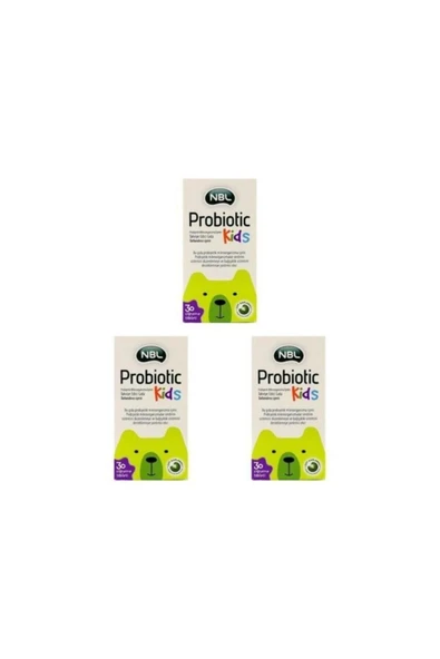 NBL Probiotic Kids 30 Çiğneme Tableti 3 Adet ürün görseli 1