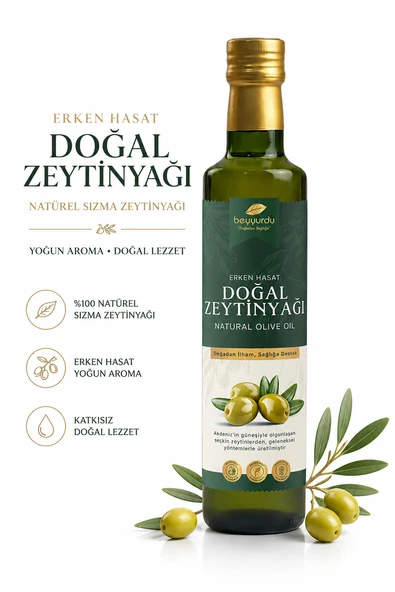 Doğal Zeytinyağı Beyyurdu Erken Hasat Natürel Sızma Zeytinyağı ürün görseli 1