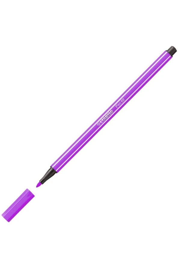 Stabilo Keçe Uçlu Boya Kalemi 1 MM Lila 68/58 (10 Lu Paket) ürün görseli 1