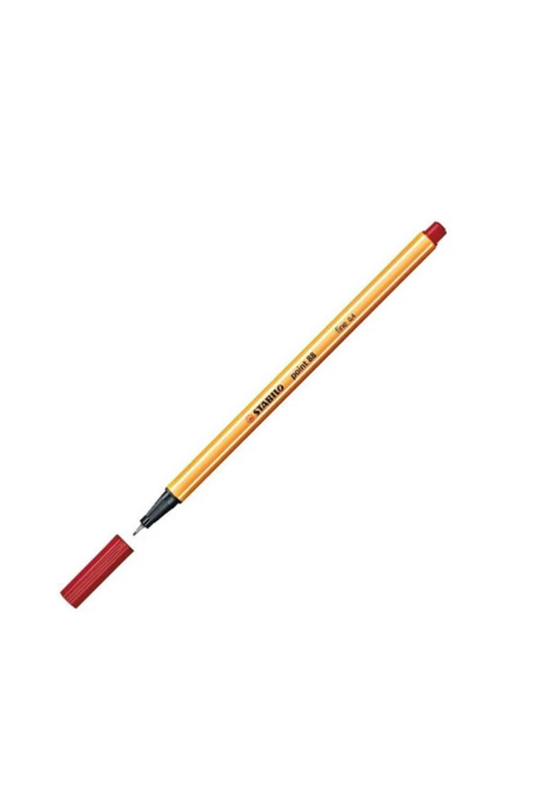 Stabilo Keçe Uçlu İnce Kalem 88 Point 0.4 MM Koyu Kırmızı 88/50 (10 Lu Paket) ürün görseli 1