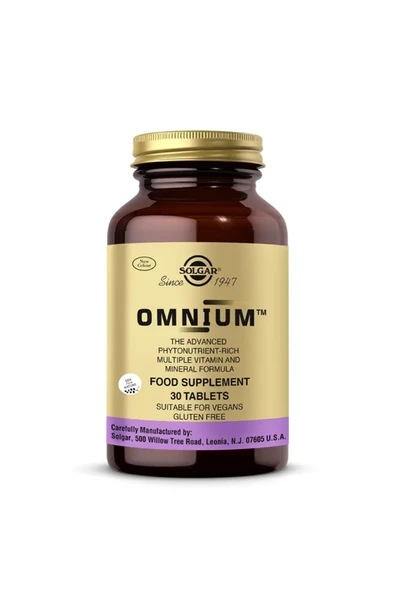 SOLGAR Omnium™ Vitamin-Mineral & Fitobesin Kompleksi 30 Tablet ürün görseli 1