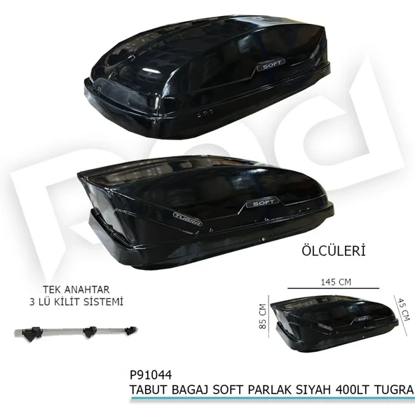 Tabut Port Bagaj Soft Parlak Siyah 400LT Tuğra ürün görseli 1