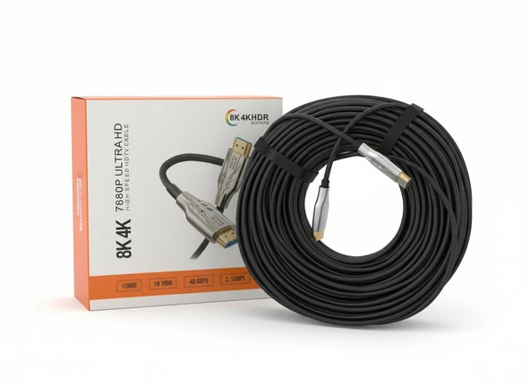 ZumaStar Fiber Optic 60M HDMI Kablo Hdtv 2,1 8k 4K Hdr Ultra Hd High Speed ürün görseli 1