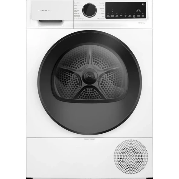 Profilo KM09611JTR  9 kg Beyaz Kurutma Makinesi Isı Pompalı Enerji Sınıfı D Dijital Kontrol Özellikleri ürün görseli 1
