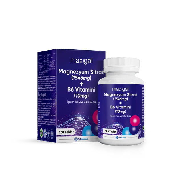 Magnezyum Sitrat ve B6 Vitamini Takviye Edici Gıda ürün görseli 1