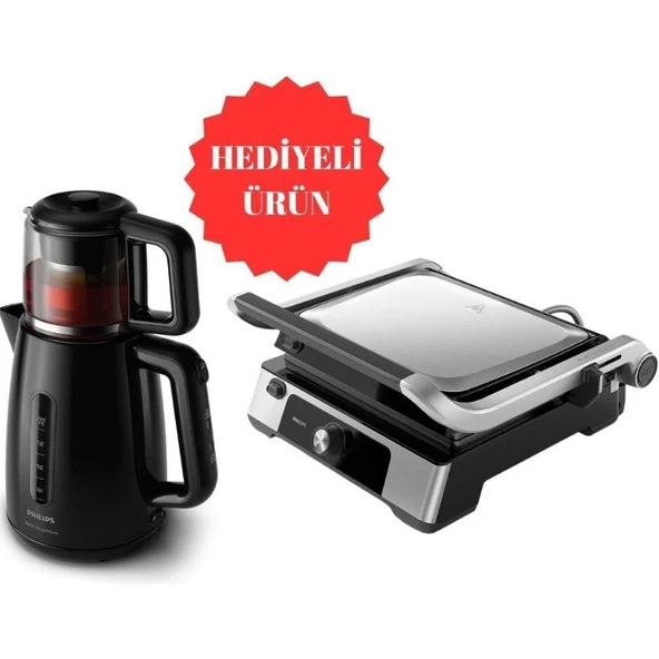 Philips Hd6301/90 2200 W Tost Makinesi + Hd7301 Çay Makinesi Li ürün görseli 1