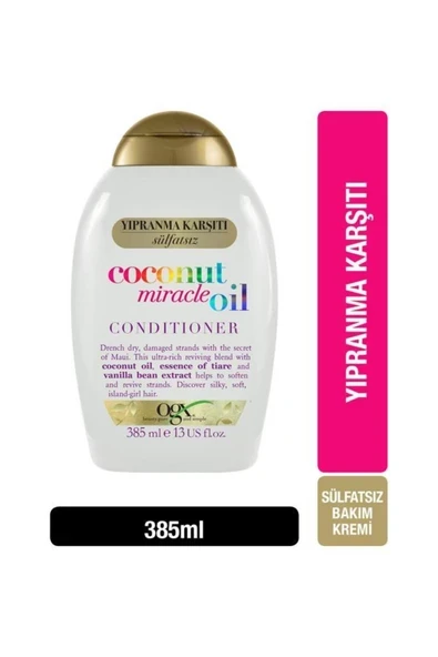 Ogx Coconut Miracle Oil 385 ml Yıpranma Karşıtı Saç Kremi ürün görseli 1