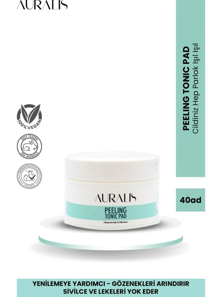 Auralis Peeling Tonik Pad Gözenek Sıkılaştırıcı ve Arındırıcı 40 Adet ürün görseli 1