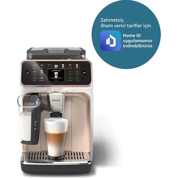 Philips 5500 Serisi LatteGo Tam Otomatik Espresso Makinesi 20 Sıcak ve Soğuk İçecek, Renkli Dokunmatik Ekran, EP5543/80 ürün görseli 1