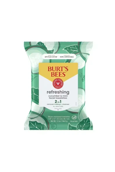 Burt's Bees Makyaj Temizleme Mendili Refreshing 2’li 1 30’lu ürün görseli 1