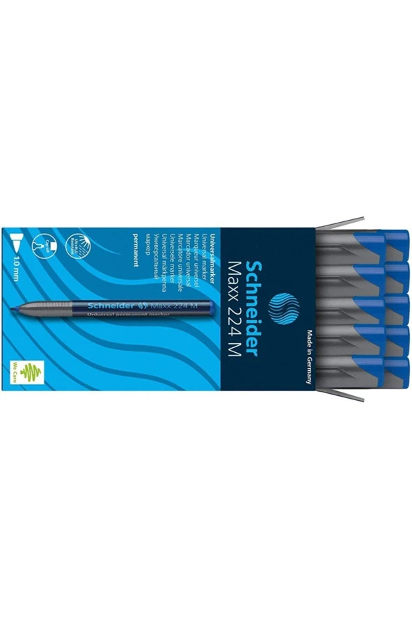 Schneider Asetat Kalemi Permanent M Seri 1 MM Mavi (10 Lu Paket) ürün görseli 1