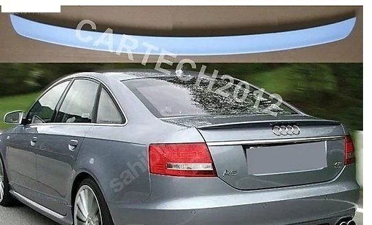 Audi A6 Uyumlu C6 Bagaj Üstü Spoiler Parlak Siyah Boyalı Policarbon ürün görseli 1