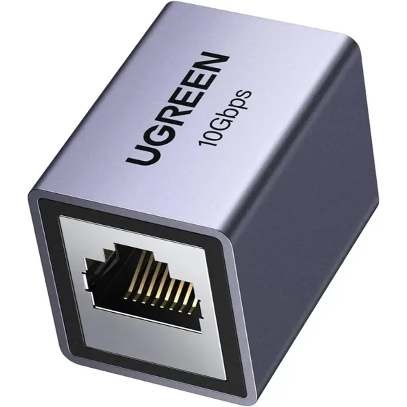 UGREEN 15117 NW261 Gigabit RJ45 Ethernet Kablo Birleştirme Aparatı 10Gbps Kadar Veri Aktarım Hızı Gri ürün görseli 1