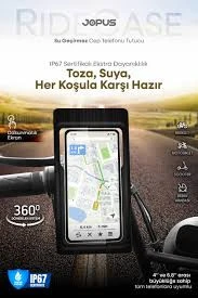 JOPUS 360 DERECE DÖNEBİLEN MOTOSİKLET-BİSİKLET-SCOOTER-BEBEK ARABASI İÇİN TÜM TELEFONLARA UYUMLU TELEFON TUTUCU ürün görseli 1