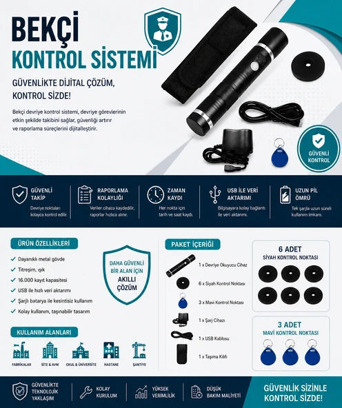 Bekçi Devriye Kontrol Sistemi Set ürün görseli 1