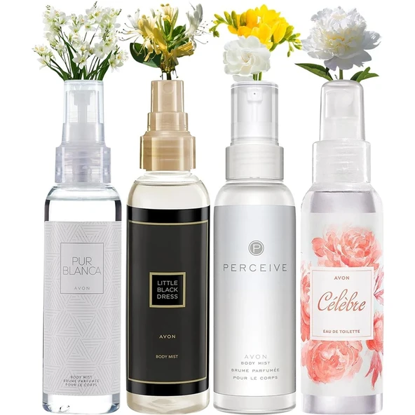 AVON Perceive Little Black Dress Pur Blanca Ve Celebre Vücut Spreyi Paketi ürün görseli 1