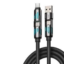 AZ-B11TH ÇİNKO ALAŞİMLI HIZLI SARJ 1.5 METRE USB-A TO IPH OUTPUT 12W-TYPE-C TO TYPE-C OUTPUT 27W-USB-A TO TYPE-C OUTPUT 18W 4 IN 1 DATA KABLOSU ürün görseli 1