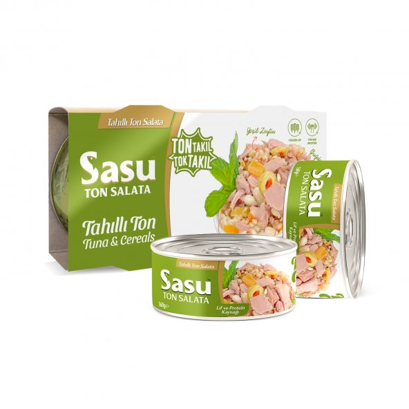 Sasu Tahıllı Ton Salata 2x160G İri Parça ürün görseli 1