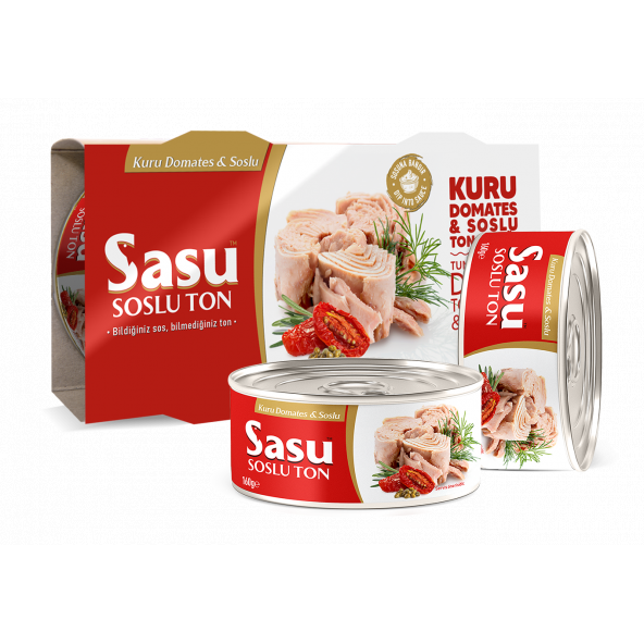 Sasu Kuru Domatesli & Soslu Ton Balığı 2x160 gr Bütün Dilim ürün görseli 1