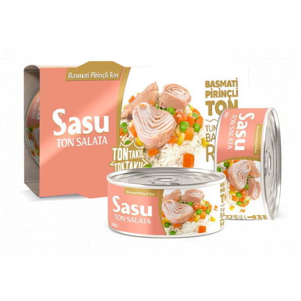 Sasu Basmati Pirinçli Ton Salata 2x160G İri Parça ürün görseli 1