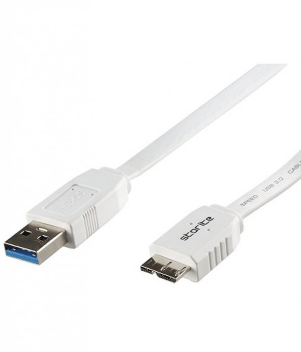 HARİCİ HARDDİSK KABLOSU MİCRO USB 3.0 HDD KABLO BEYAZ 1 METRE ürün görseli 1