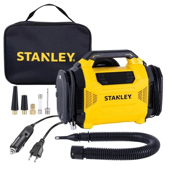 STANLEY SXIF3501 12Volt/220Volt 150 PSI Dijital Basınç Göstergeli Lastik & Yatak Şişirme Pompası + Led Lamba ürün görseli 1