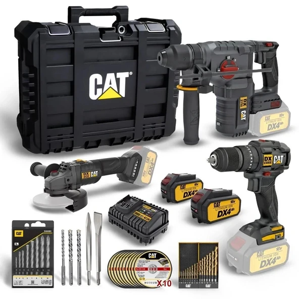CAT DXK302 DX1010 + DX2150 + DX3131 3 Parça Kombo Set + 39 Parça Aksesuar Seti ürün görseli 1