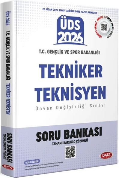 Data Yayınları 2026 ÜDS Gençlik Ve Spor Bakanlığı Tekniker Teknisyen Soru Bankası ürün görseli 1