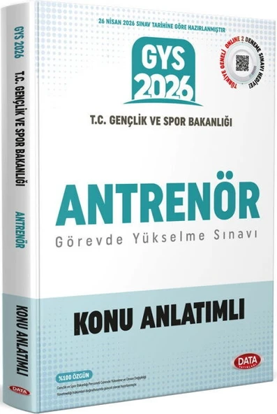 Data Yayınları 2026 GYS T.C. Gençlik Ve Spor Bakanlığı Antrenör Konu Anlatımlı ürün görseli 1