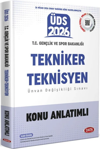 Data Yayınları 2026 ÜDS Gençlik Ve Spor Bakanlığı Tekniker Teknisyen Konu Anlatımlı ürün görseli 1