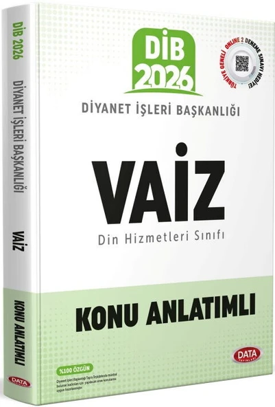 Data Yayınları 2026 Diyanet İşleri Başkanlığı Vaiz Konu Anlatımlı ürün görseli 1