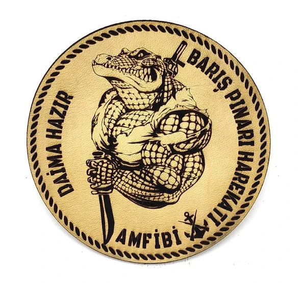 AMFİBİ Barış Pınarı Deri PEÇ - Arma - Askeri Patch ürün görseli 1