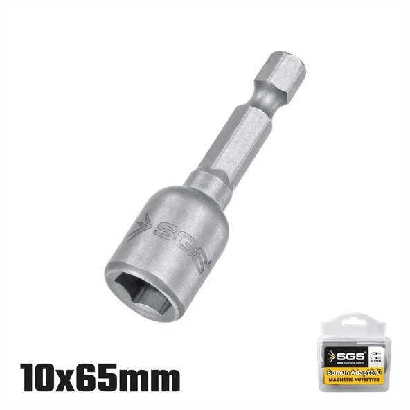 SGS MANYETİK SOMUN ADAPTÖRÜ 10MM*65MM 8 ADET SGS2486 ürün görseli 1