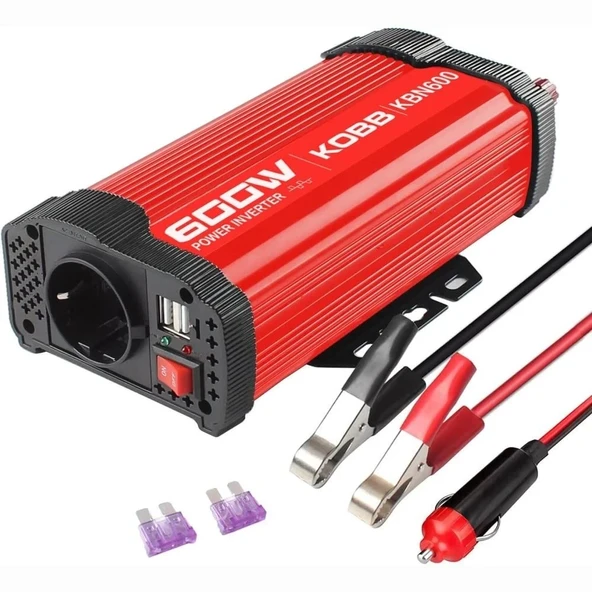 KOBB KBN600 12V/220V 600Watt Modifiye Sinüs Dönüştürücü İnvertör ürün görseli 1
