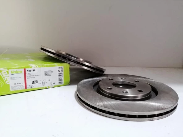 VALEO FREN DİSKİ ÖN (HAVA SOĞUTMALI) 266MM TAKIM PARTNER BERLİNGO P206 P306 P405 ürün görseli 1