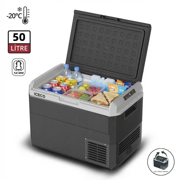 ICECO MCD50D 12/24Volt 50 Litre Kompresörlü Outdoor Oto Buzdolabı ürün görseli 1