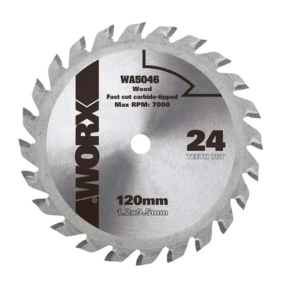 WORX WA5046 120x9,5mm Ahşap Kesme Elmas, Daire Testere Bıçağı ürün görseli 1
