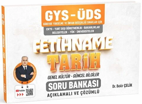 Bekir Çelik GYS ÜDS FETİHNAME Tarih Genel Kültür Güncel Bilgiler Soru Bankası ürün görseli 1