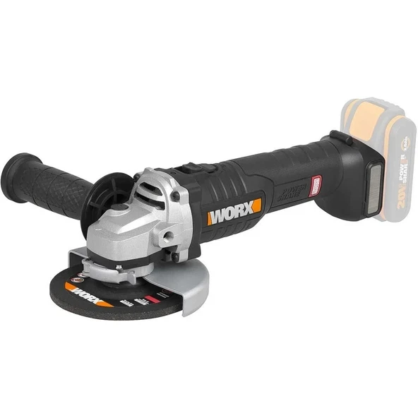 WORX WX812.9 20Volt 125mm Kömürsüz Profesyonel Avuç Taşlama (Akü Dahil Değildir) ürün görseli 1
