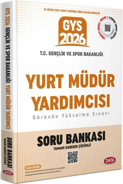 Data Yayınları 2026 GYS Gençlik Ve Spor Bakanlığı Yurt Müdür Yardımcısı Soru Bankası ürün görseli 1