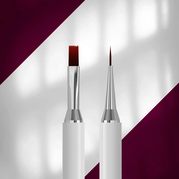 Staleks Exclusive Çift Uçlu Sentetik Nail Art Fırçası 10-10mm Manyetik Kapaklı NBX-08/03 ürün görseli 1