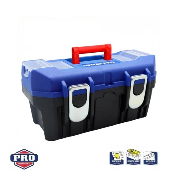 WORKPRO WP283016 16’’ Metal Kilitli Plastik Takım Çantası ürün görseli 1
