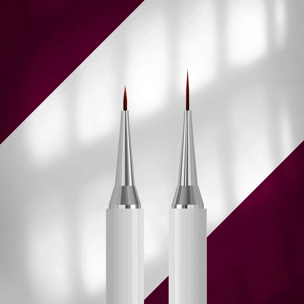 Staleks Exclusive Çift Uçlu Sentetik Nail Art Liner Fırça 7-12mm Manyetik Kapaklı NBX-01/11 ürün görseli 1