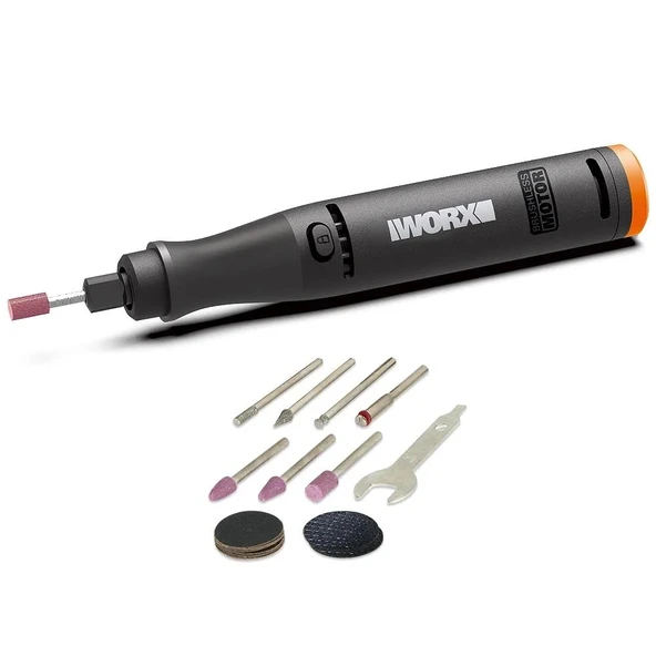 WORX WX739.9 MAKERX 20Volt Kömürsüz Profesyonel Gravür Makinesi + 19 Aksesuar (Akü Dahil Değildir) ürün görseli 1