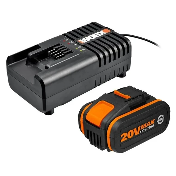 WORX WA3604 20Volt 4.0Ah PowerShare Li-ion Akü ve Akü Şarj Cihazı ürün görseli 1