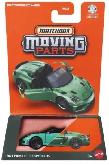 Matchbox Moving Parts 2024 Porsche 718 Spyder RS Açılır Kapı Detaylı 1:64 Model Araba ürün görseli 1