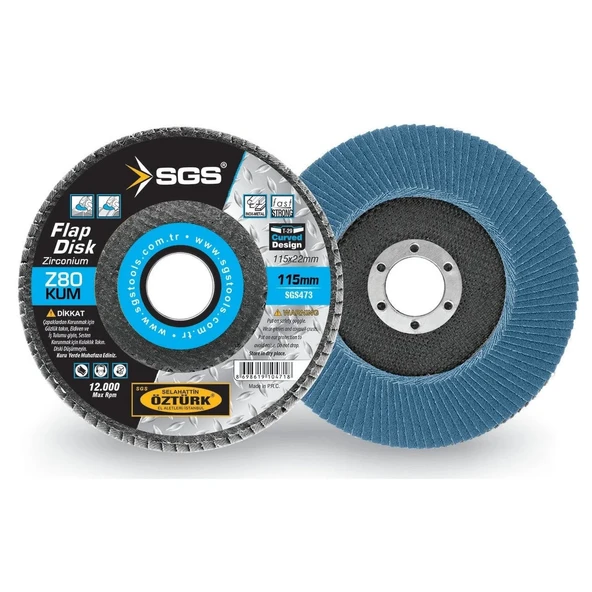 SGS FLAP DİSK 115MM 80KUM (Zirconium) SGS473 ürün görseli 1