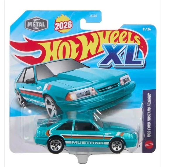 Hot Wheels XL Diecast Araba Tekli Paket 1:43 1992 Ford Mustang Foxbody ürün görseli 1