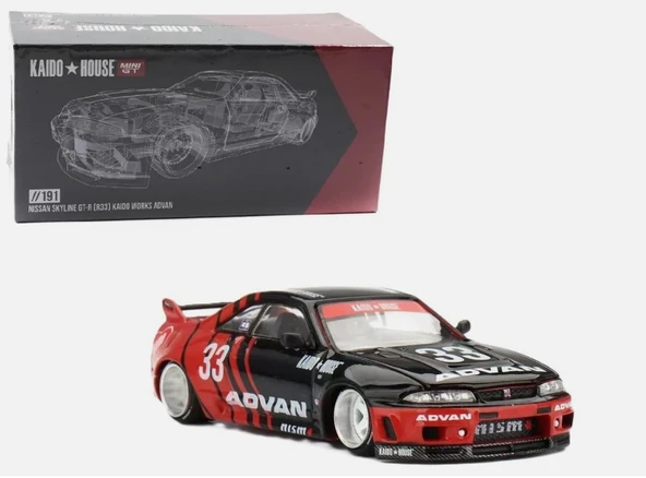 Kaido House x Mini GT 1:64 Nissan Skyline GT-R (R33) Kaido Works ürün görseli 1